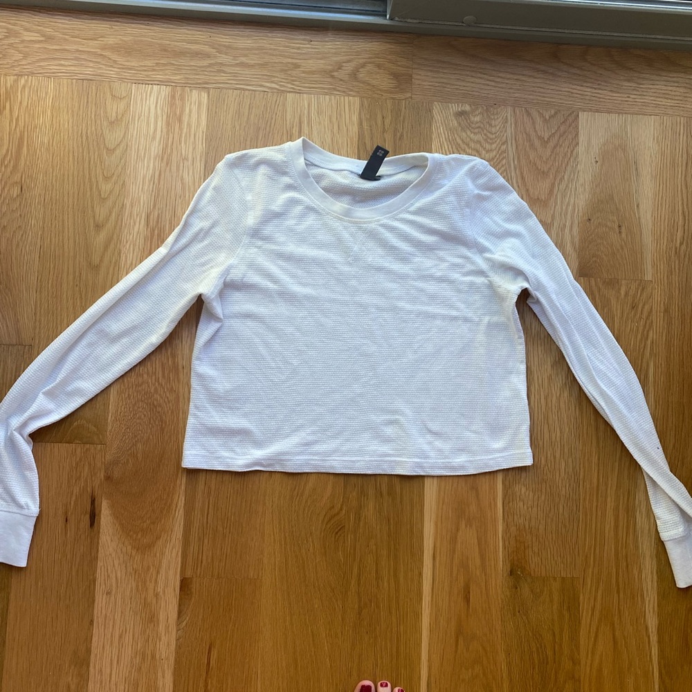 Sweaty Betty cropped waffle exercise top - size s